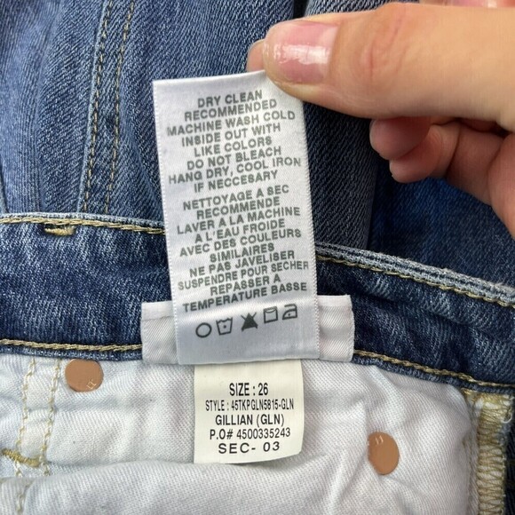 Joes jeans The Wyatt High Rise size 26 Retro Crop Distressed Medium Wash - Picture 11 of 11